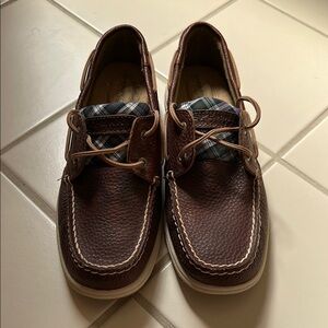 Sperry Brown Leather Loafers with Moccasin Design